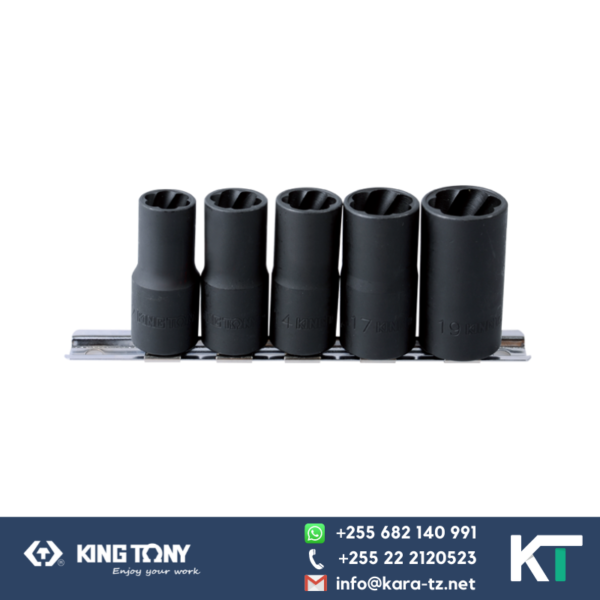 King Tony Damaged Nut Remover Socket Set - 5 pcs [1/2" Dr]