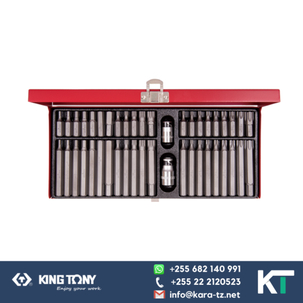 King Tony Combination Bit Set [44 pcs] (HEX, TORX, Splined in Metal  Box)