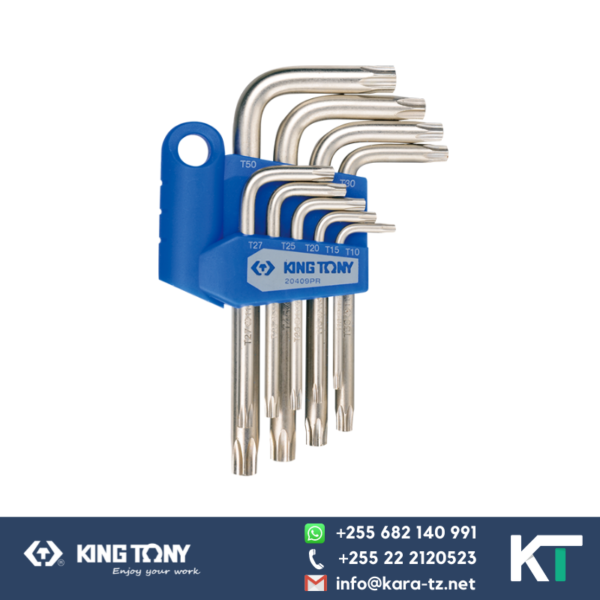 King Tony Torx Key Set Long With Hole 9 pcs [T10 - T50]