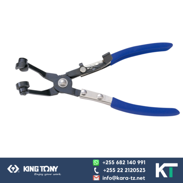 King Tony Hose Clamp Plier - Curved [8.5" Long]