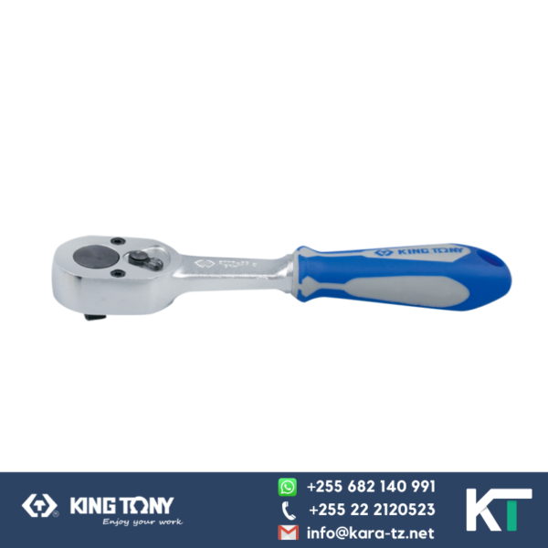 King Tony Ratchet Spanner-Min Rubber Grip-[1/4"Dr. x 5"]