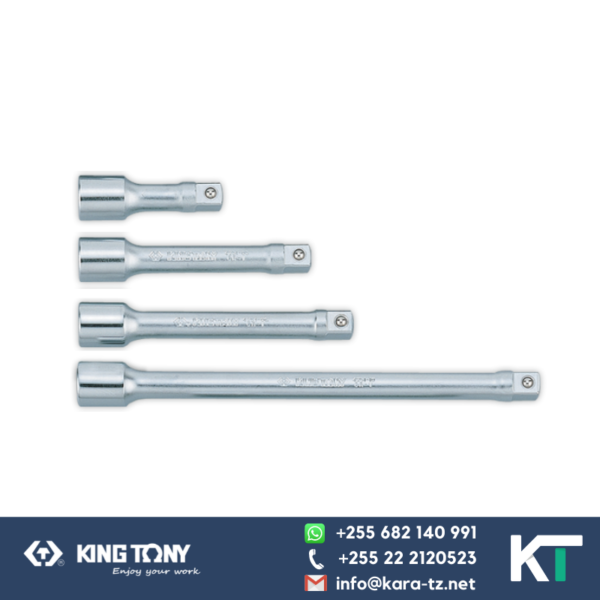 King Tony Extension Bar-Chrome 4 Piece Set [1/2"Dr.]