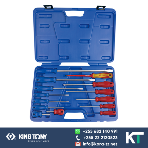 King Tony Screw Driver Set [Standard and Insulated in Case] 14 pcs