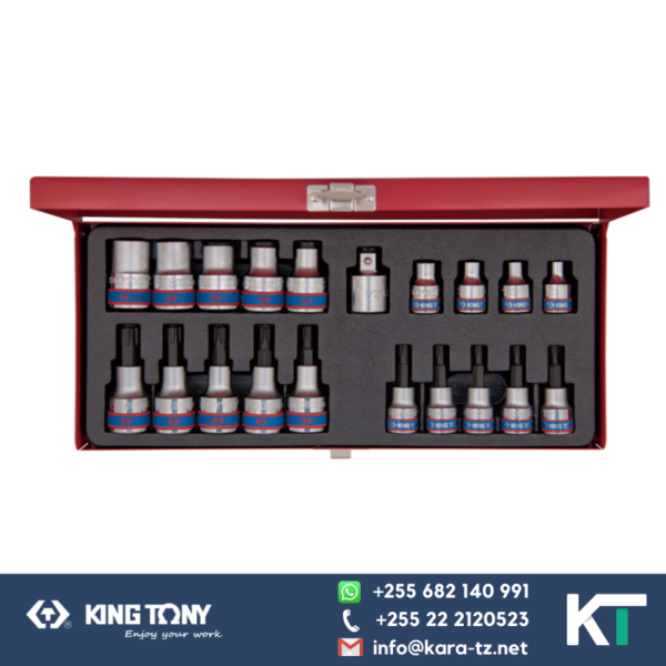 King Tony Star and Bit Socket Set  [3/8", 1/2". Dr] - 20 PCS