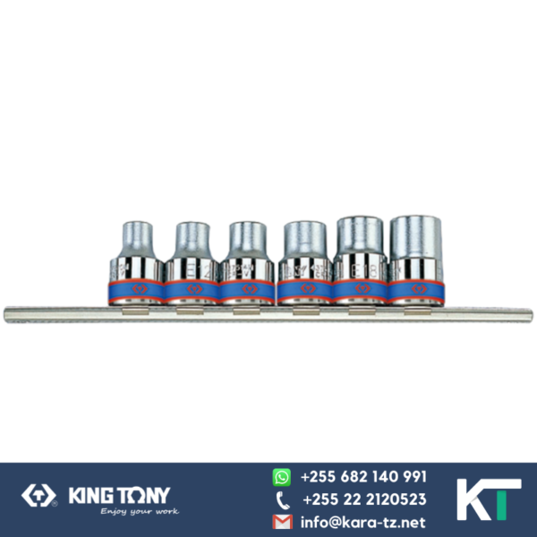 King Tony Torx Socket Set on Rail [ 6 pcs/ 1/2" Dr. ]