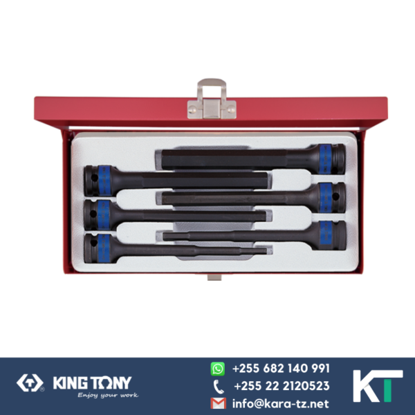 King Tony Impact Hex Bit Socket Set 6 PCS black [1/2"Dr,5-14mm]