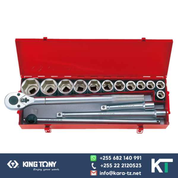 King Tony Socket Spanner Set-16 PC - 6 PT [3/4"Dr, 21-50mm]