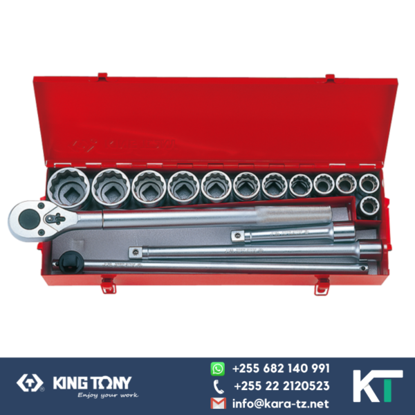 King Tony Socket Spanner Set -16PCS -12PT-[3/4" Dr, (21-50mm) /(7/8" - 2"])