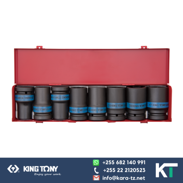 King Tony Impact Socket Set [8 PC, 6 PT, 24-41mm] Deep