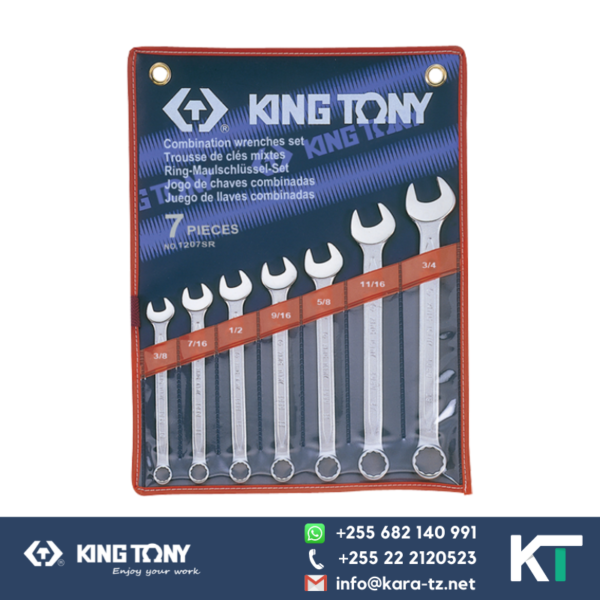 King Tony Combination Spanner Set [7 PCS, 3/8" - 3/4"]