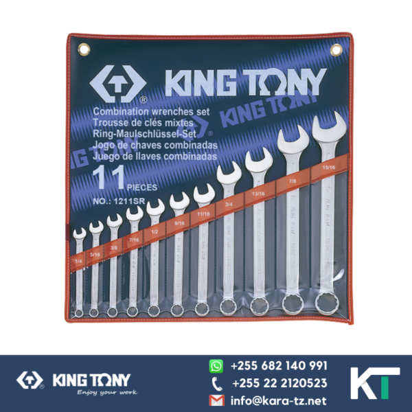 King Tony Combination Spanner Set [ 11PCS, 1/4" - 15/16"]
