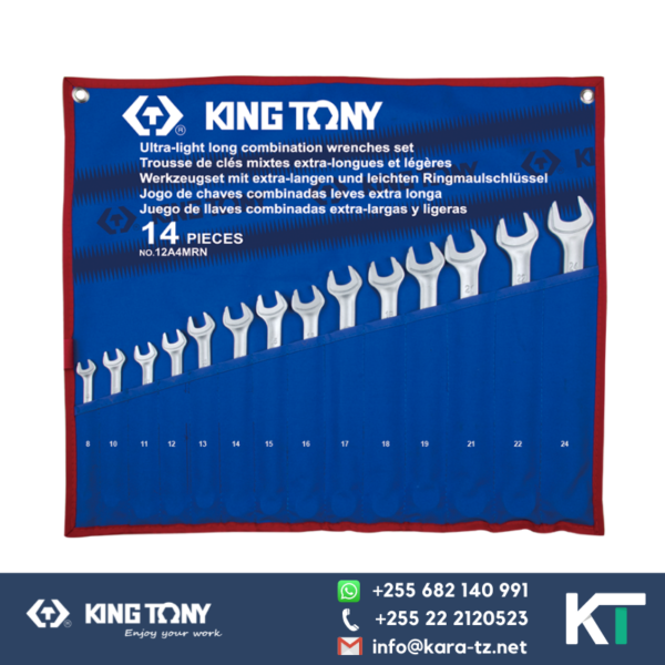 King Tony Combination Spanner Set -Utra-Light Long [14pcs, 8 - 24mm]