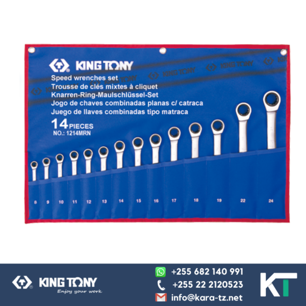 King Tony Combination Speed Spanner Set [ 14 PCS , 8-24mm]