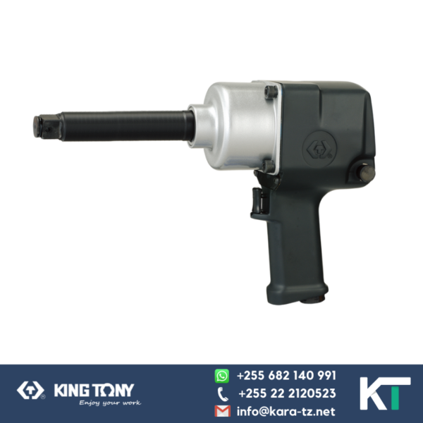 King Tony Pneumatic Impact Wrench-Twin Hammer Long Shaft [ 1"Dr,1201Ft/lbs]