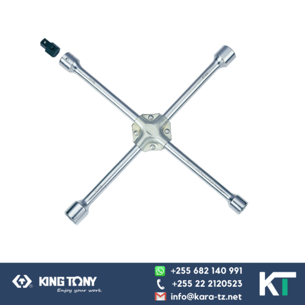 King Tony Wheel Nut Spanner (X-Type) with Adaptor-[ 3/4" X 1/2",  17/19/21/22mm]