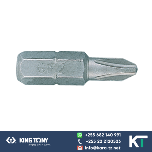 King Tony Screw Driver Bits (+2P) Philips [1/4" or 6mm]