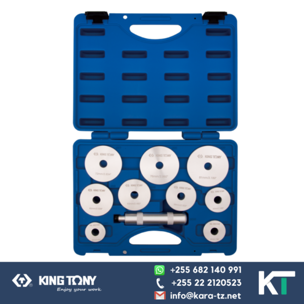 King Tony Bearing Race and Seal Driver Set [ 10 PCS, 1.5" to 3" / 9 - 76mm ]