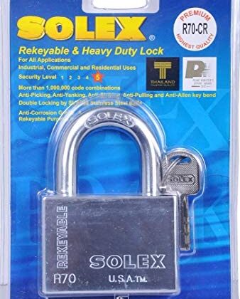 Solex Chrome Padlock 70mm