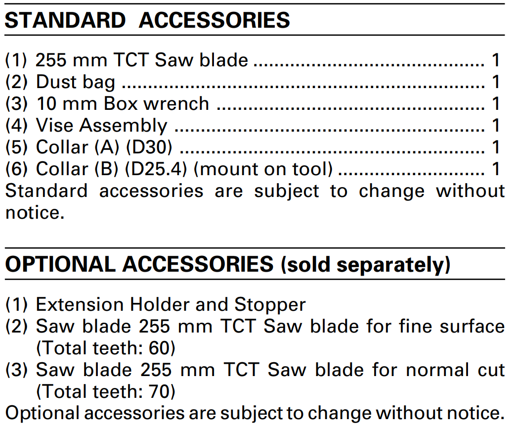 Accessories Sheet