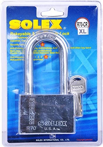 Solex Chrome Padlock 70mm