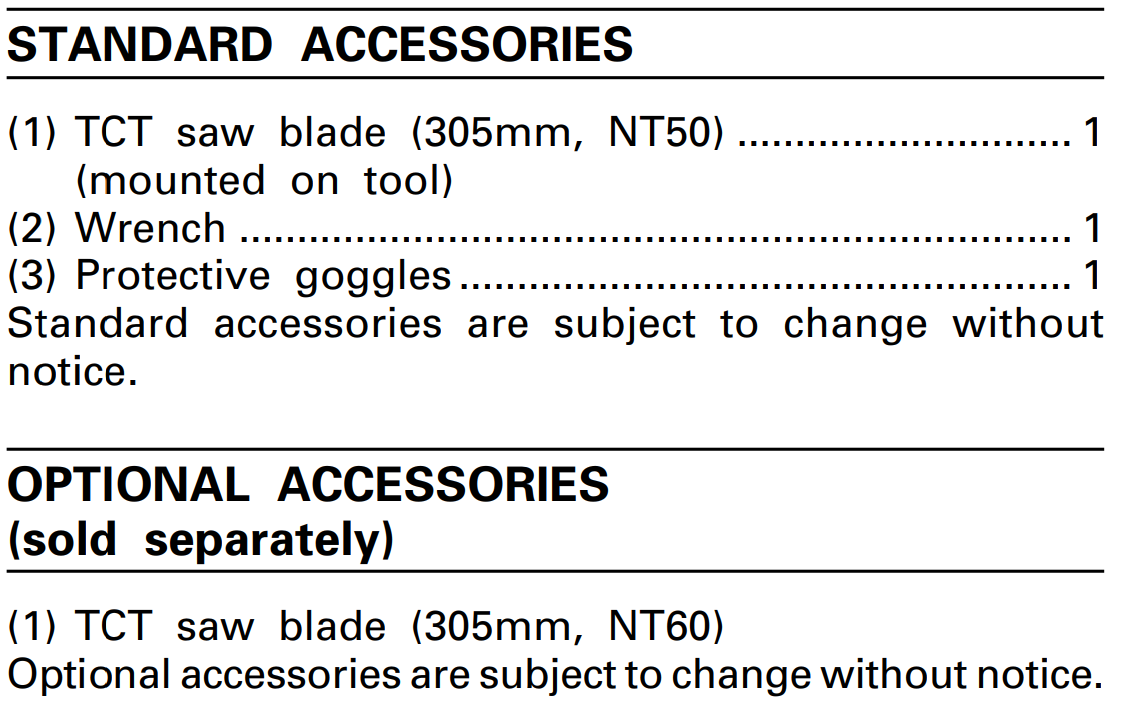 Accessories Sheet