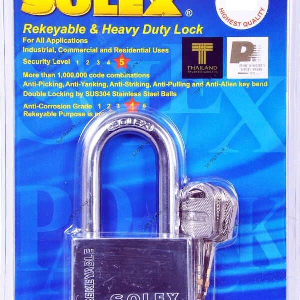 Solex Chrome Padlock 40mm