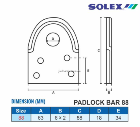 Padlock Bar 88