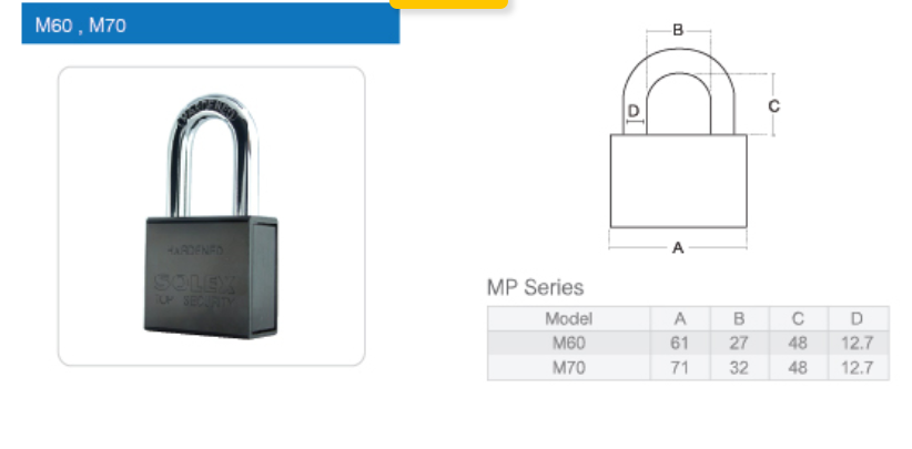 Solex pad lock