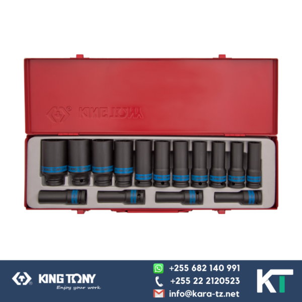 Impact Socket Set 15 pcs 6 PT 10-32mm [1/2"Dr]