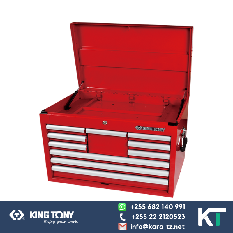 Empty Tool Chest with Sliding Drawer and Top Tray