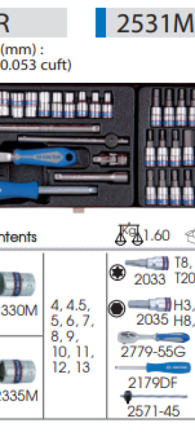 705.31-PC.-1-4-INCH-DR.-Socket-Wrench-Set-12-PT-With-Bit-2031MR-Spec.png